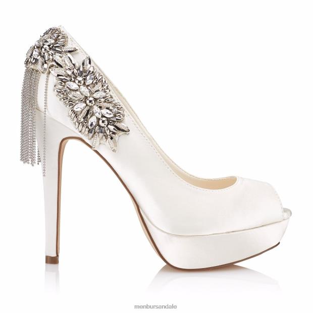 henares femei Menbur ZJ84J2455 alb pantof de mireasa