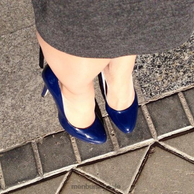 farnaby femei Menbur ZJ84J4591 albastru inchis tocuri